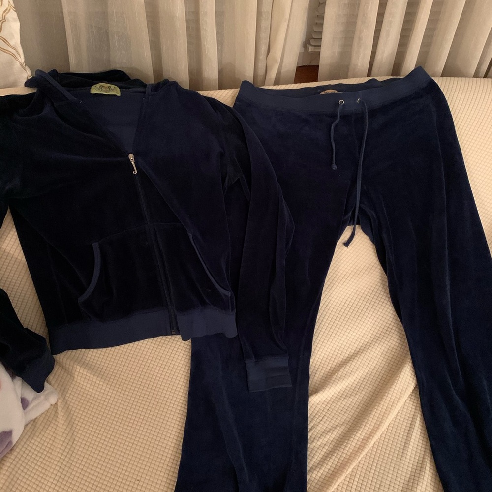 Velour Juicy Couture Set Original Juicy Set Navy